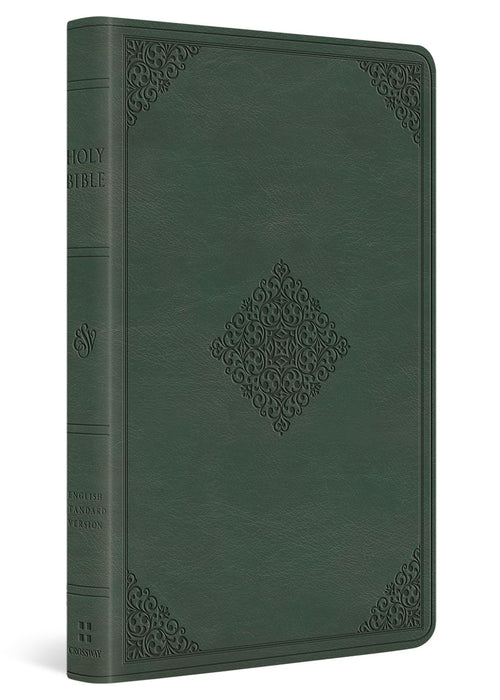 ESV Large Print Value Thinline Bible (TruTone, Quiet Forest, Ornament Design)