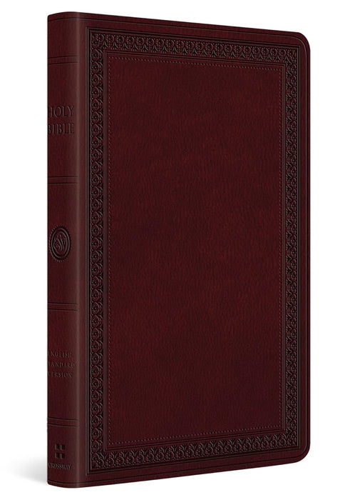 ESV Large Print Value Thinline Bible (TruTone, Mahogany, Border Design)