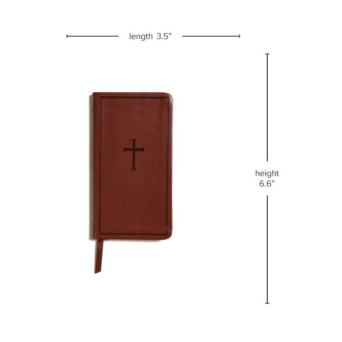 CSB Single-Column Pocket New Testament, Brown LeatherTouch