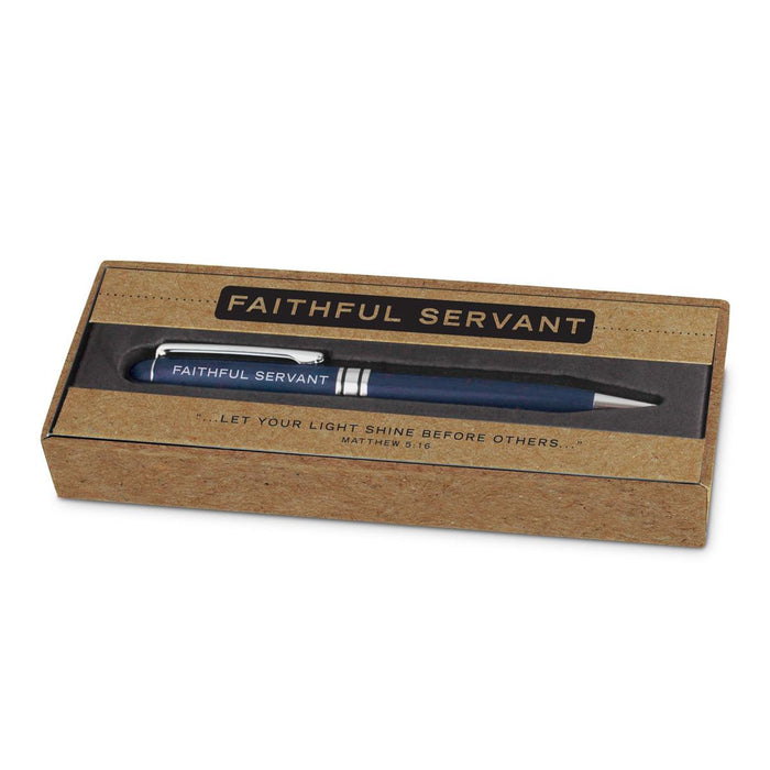 Faithful Servant Navy Pen