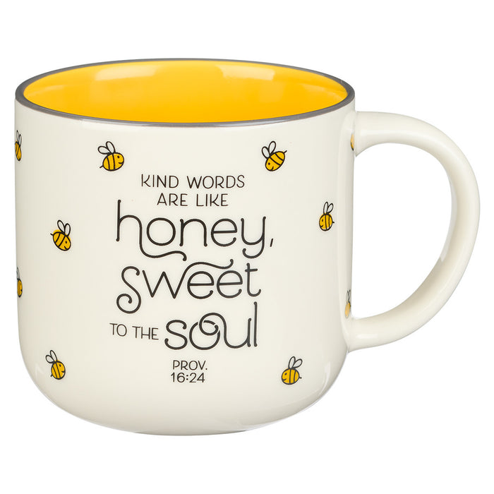 Honey Bee White and Yellow 15oz Mug