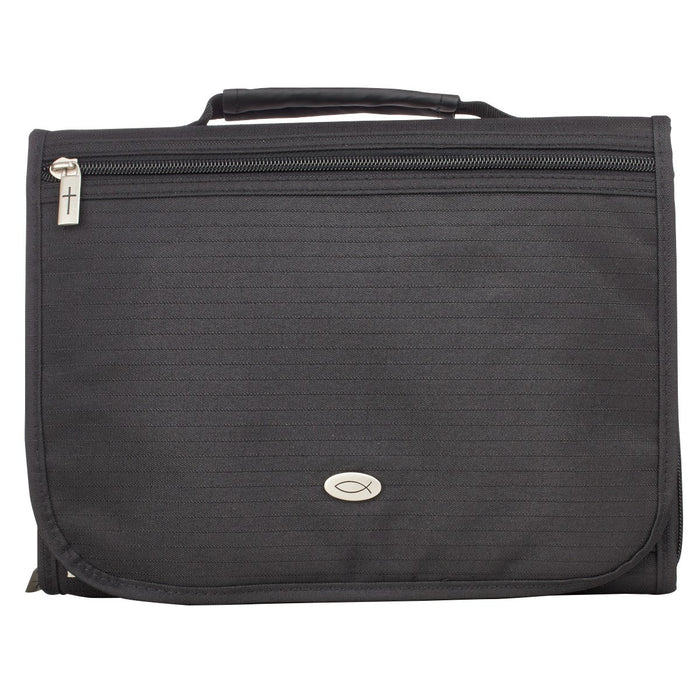 Black Tri-Fold Bible Organizer LG - Morning Star Christian Bookstores