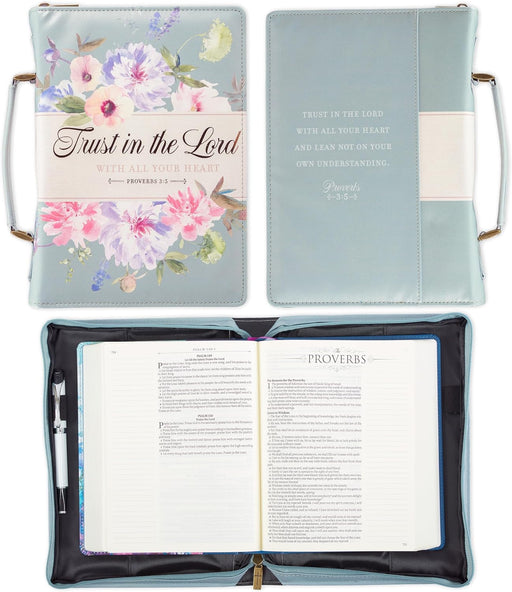Trust in the Lord Faux Leather Bible Cover LG - Morning Star Christian Bookstores