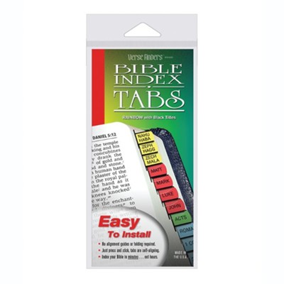 Verse Finders Horizontal Slim Pack Bible Tabs, Rainbow
