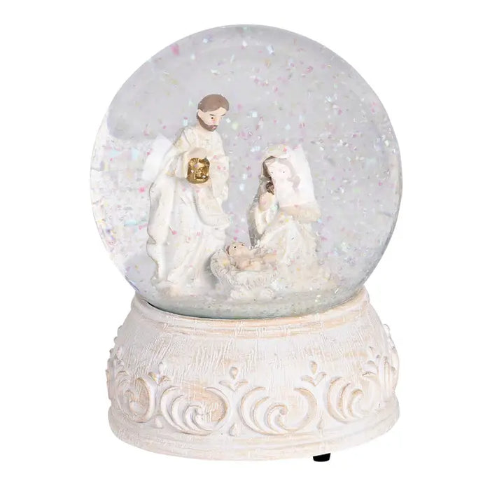 Waterglobe Musical Jesus Loves Me White