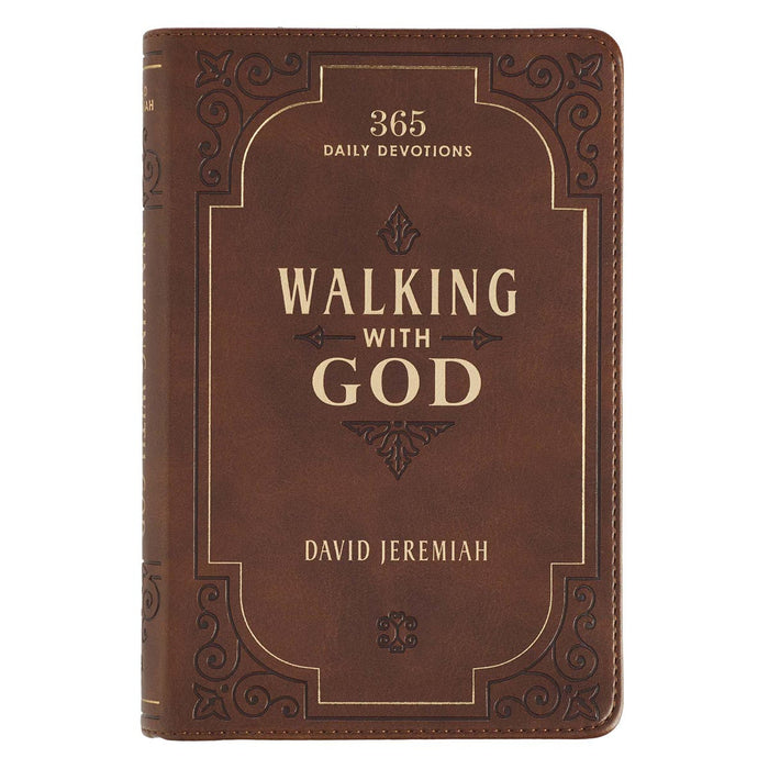 WALKING WITH GOD Brown Faux Leather Edition - DAVID JEREMIAH