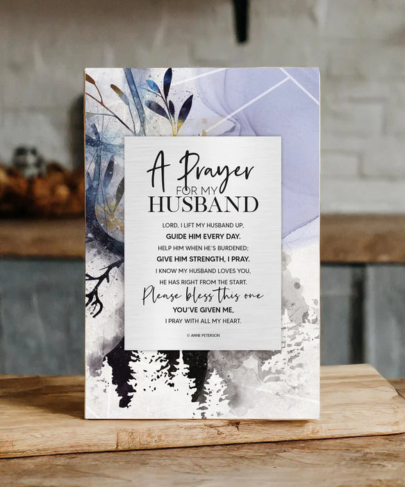 Prayer For My Husband 6x9 Plaque