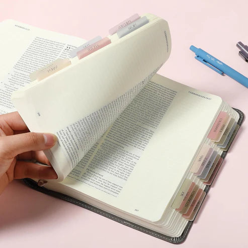 Transparent Bible Tabs - Muted Earth Colors