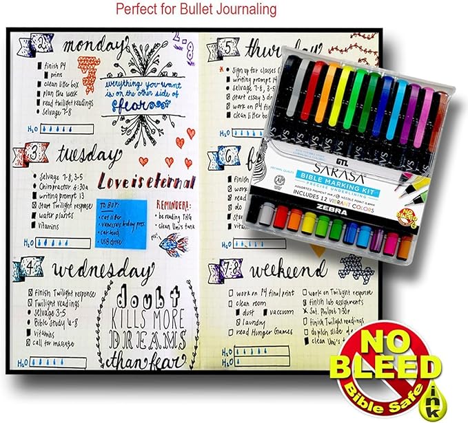Zebra Sarasa Bible Marking Kit 12pc