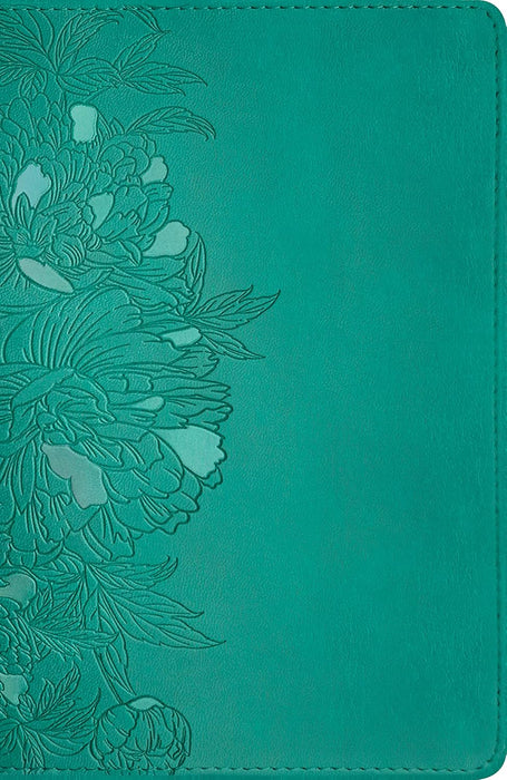 NLT Filament Super Giant Print Bible LeatherLike Peony Rich Teal