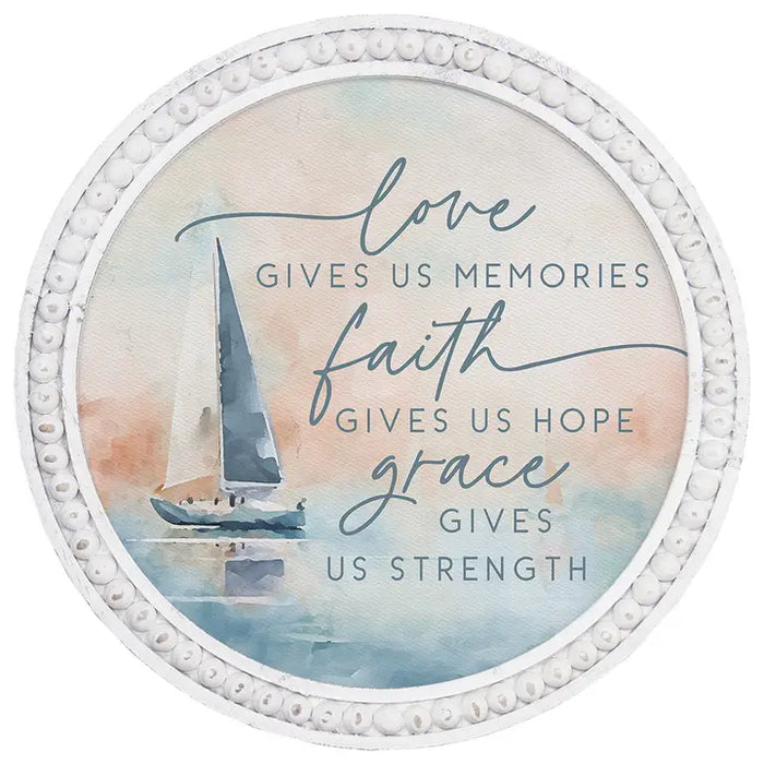 Love Faith Boat - Beaded Art Round