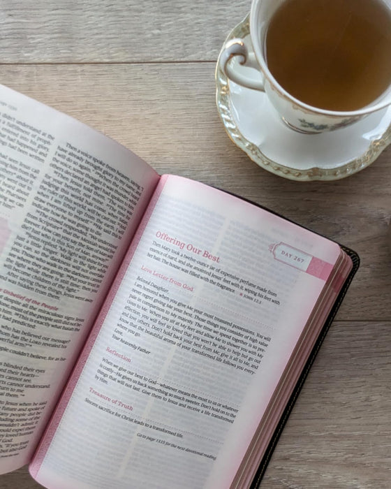 NLT THRIVE Devotional Bible For Women LeatherLike Brown