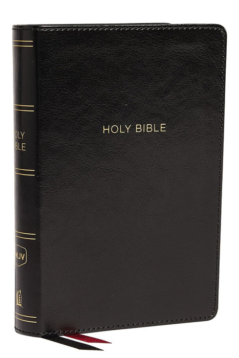 NKJV Red Letter Compact Deluxe Reference Bible Large Print (Black Leathersoft)