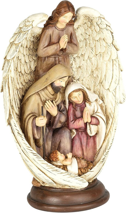 1 PIECE HOLY FAMILY WITH ANGEL 10.25"H