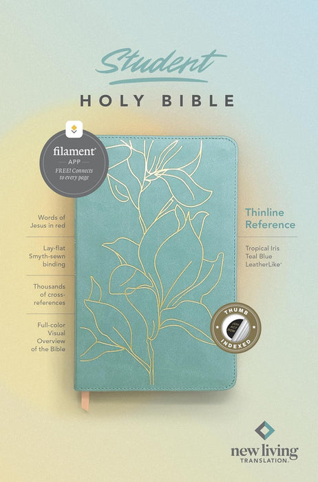 NLT Student Bible, Thinline RefFilament, Tropical Teal indexed