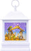 10.5" LED HOLY FAMILY WHITE RECT LANTERN - Morning Star Christian Bookstores