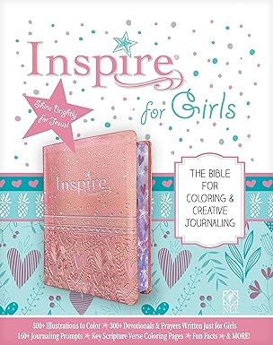NLT Inspire Bible for Girls Leatherlike Pink - Morning Star Christian Bookstores