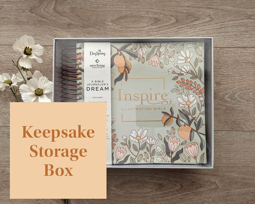 NLT DaySpring Inspire Illustrating Bible, Filament Mint Floral