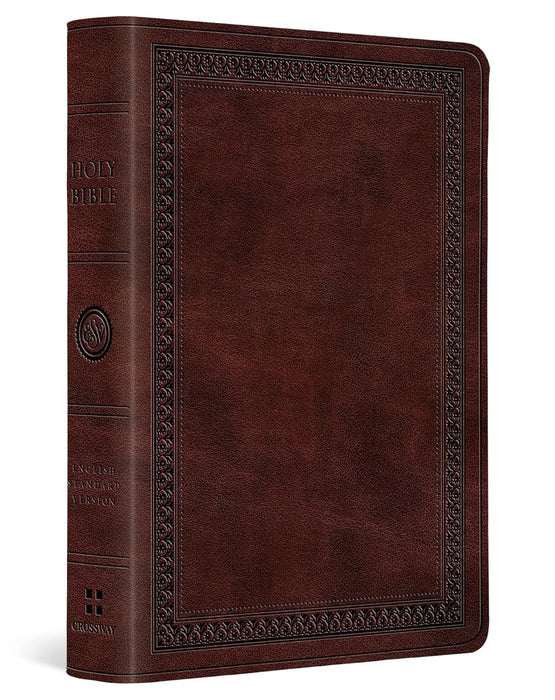 ESV Value Large Print Compact Bible (TruTone, Mahogany, Border Design)