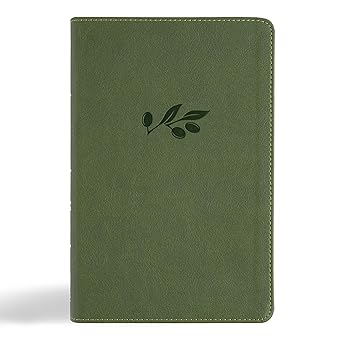 CSB Large Print Personal Size Ref Bible, Olive LeatherTouch, Indexed - Morning Star Christian Bookstores