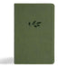 CSB Large Print Personal Size Ref Bible, Olive LeatherTouch, Indexed - Morning Star Christian Bookstores