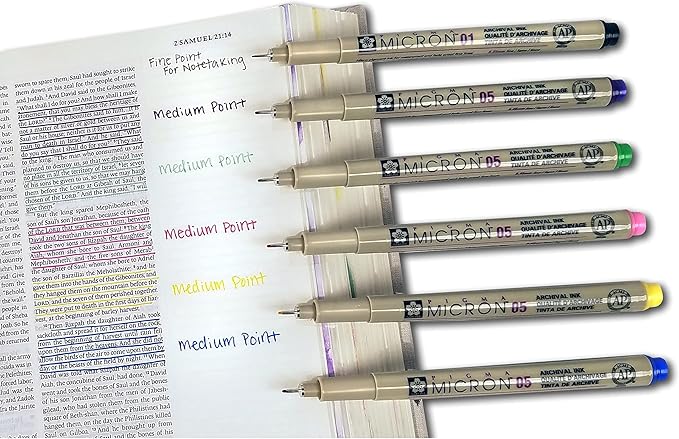 Pigma Micron Bible Study Kit - 6pc