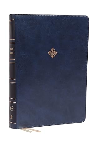 NKJV Reference Bible Super Giant Print Leathersoft Blue - Morning Star Christian Bookstores