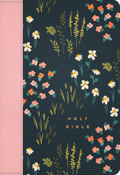 NLT Filament Thinline Ref Bible Meadow Navy & Pink