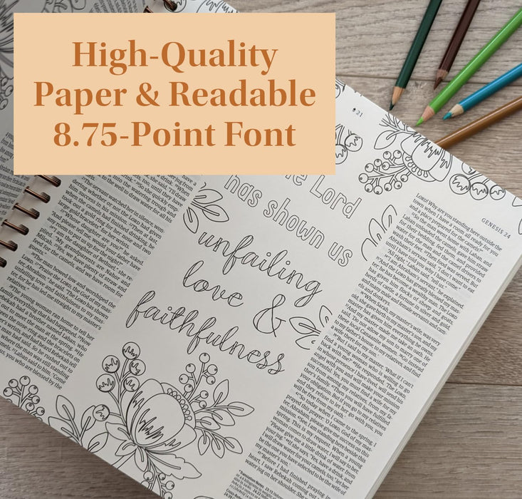 NLT DaySpring Inspire Illustrating Bible, Filament Mint Floral