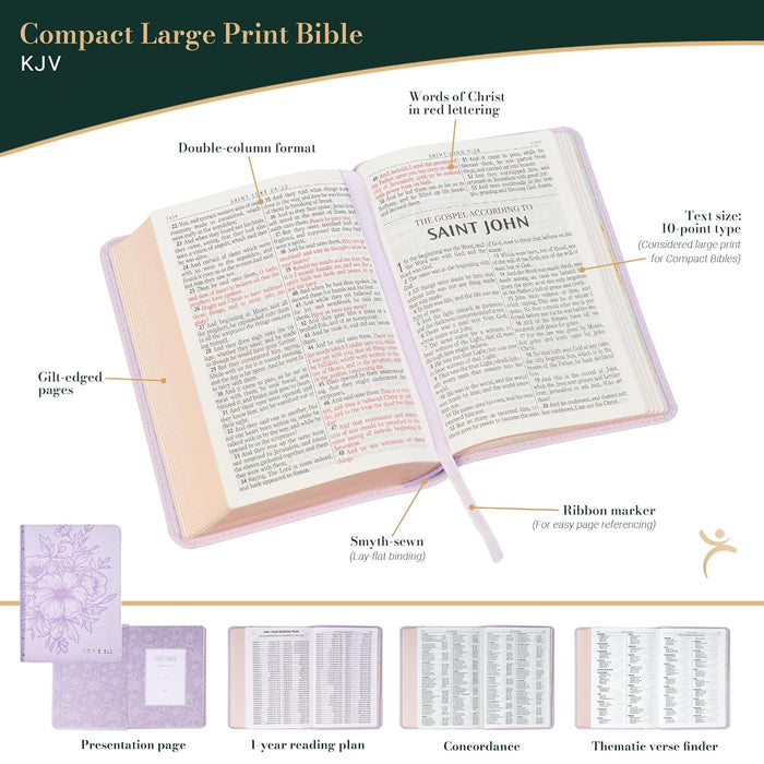 KJV  Floral Lavender Compact LP