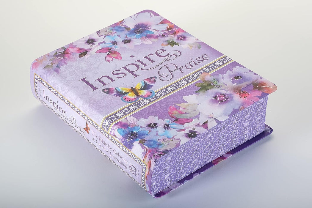 NLT Inspire PRAISE Bible Leatherlike Purple Garden