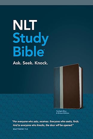 NLT Study Bible LeatherLike Blue/Brown