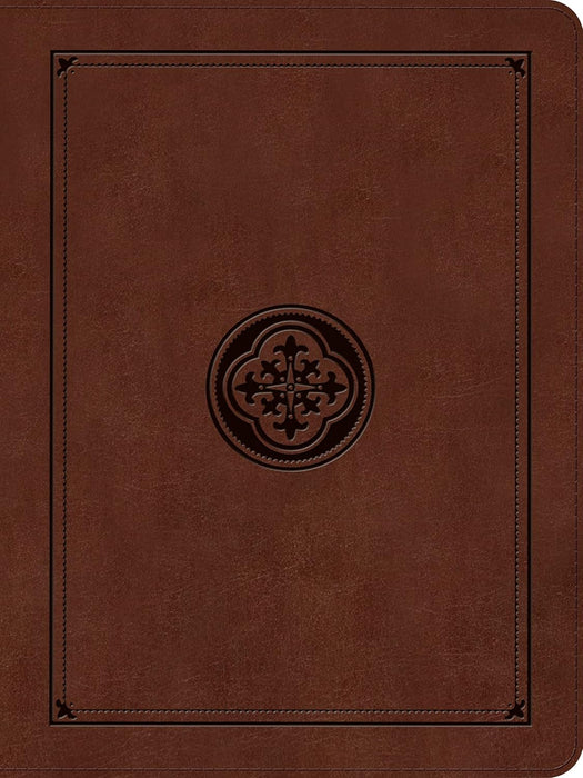 KJV Wide Margin Bible, Filament-Enabled Edition, LeatherLike, Dark Brown Medallion, Indexed