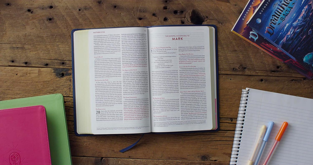 ESV Kid’s Bible, Thinline, Red Letter (TruTone, Dark Blue, Lion of Judah Design)