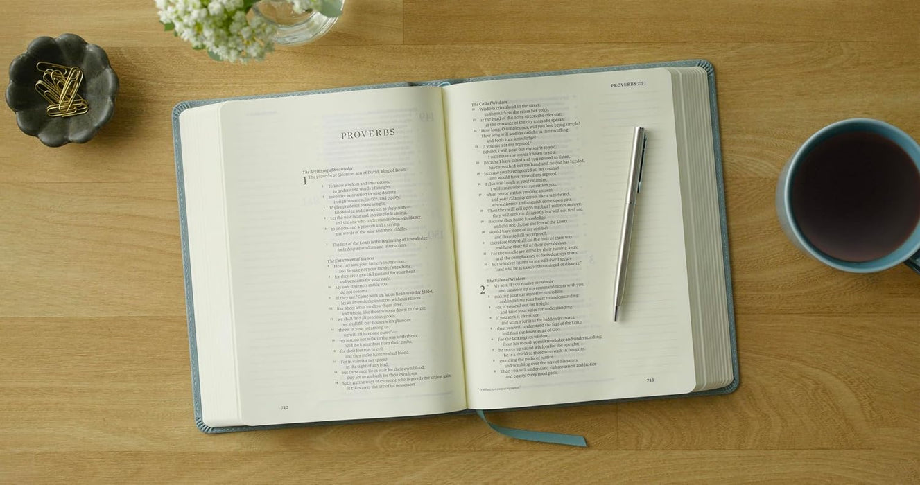 ESV Single Column Journaling Bible, TruTone®, Paris Sky, Psalm 16:11 Design