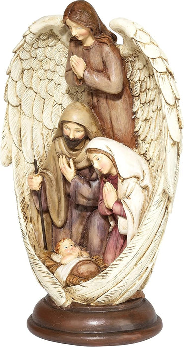 1 PIECE HOLY FAMILY WITH ANGEL 10.25"H