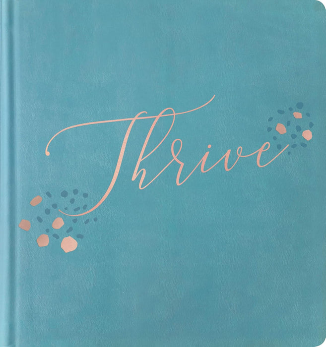 NLT THRIVE Creative Journaling Devotional Bible Teal w/Rose Gold