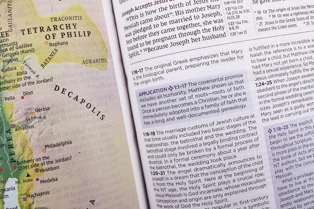 NIV Application Bible, Large Print, Leathersoft, Brown, Red Letter, Comfort Print