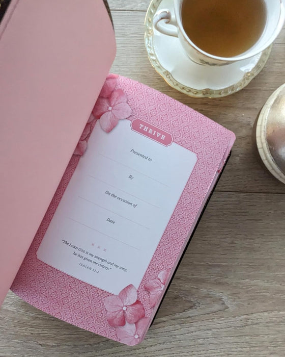 NLT THRIVE Devotional Bible For Women LeatherLike Brown