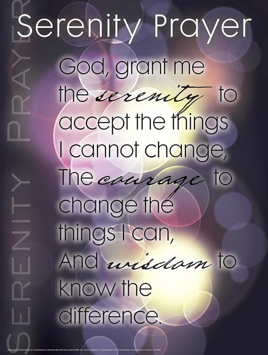 WALL CHART: Serenity Prayer - Laminated