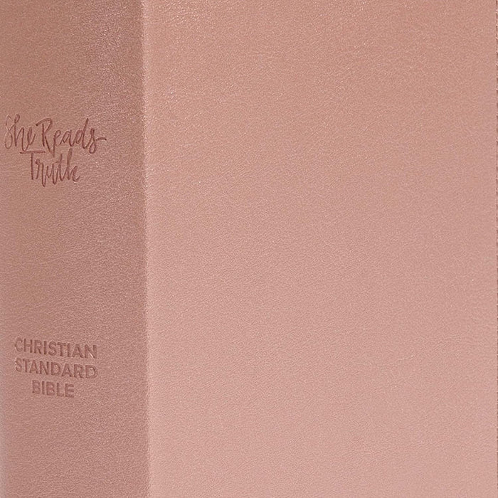 CSB SHE READS TRUTH BIBLE ROSE GOLD LEATHERTOUCH IDX