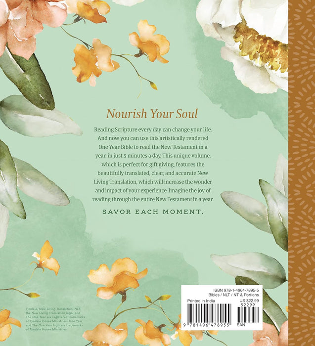 NLT The One Year Bible New Testament - Floral Paradise Illustrated Edition