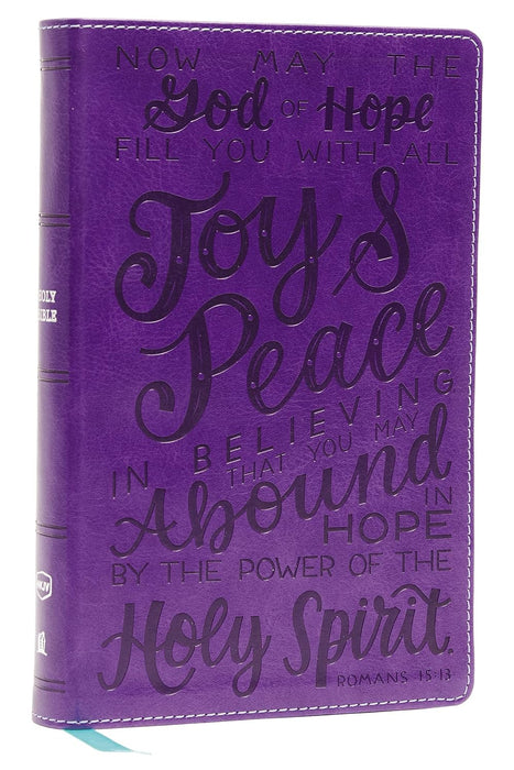 NKJV Holy Bible Purple Verse Art Purple