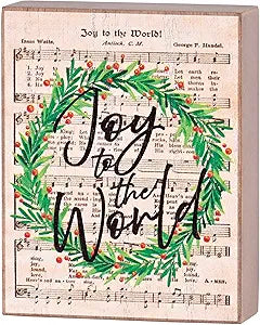 Tabletop Plaque Joy To the World Hymn