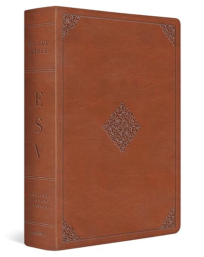 ESV Study Bible (Trutone, English Saddle, Ornament Design)