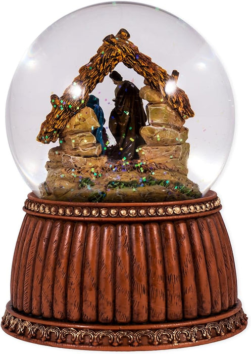 5.5" MUSICAL & ROTATING NATIVITY DOME - O HOLY NIGHT - Morning Star Christian Bookstores