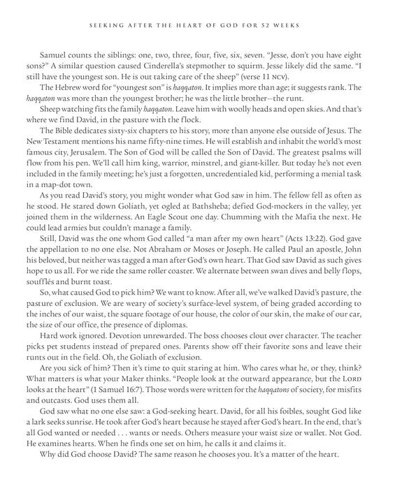 Seeking After the Heart of God for 52 Weeks: A Bible Study on the Life of David - Max Lucado
