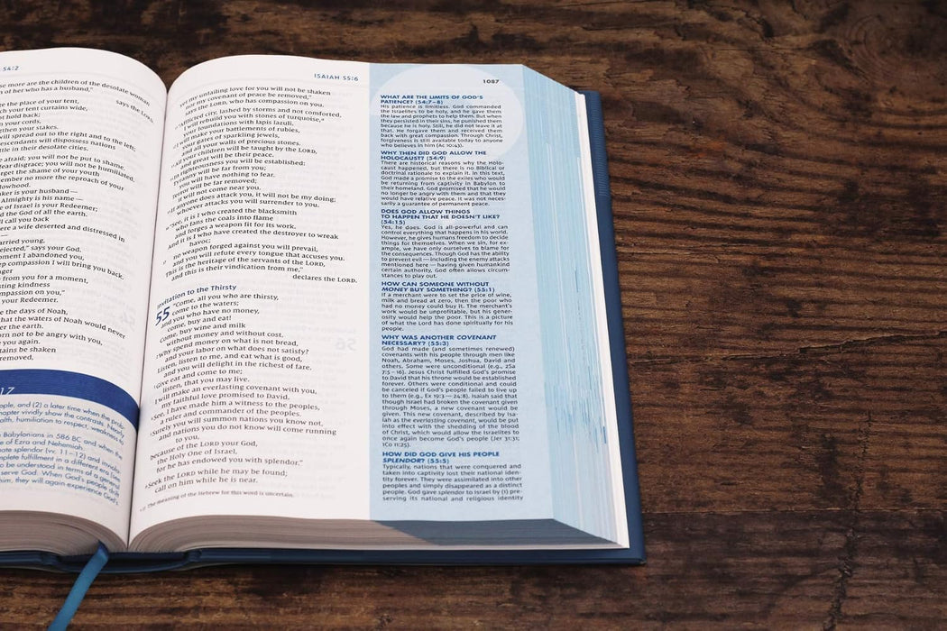 NIV, Quest Study Bible, Hardcover, Blue, Comfort Print - Morning Star Christian Bookstores