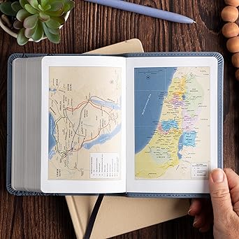 CSB Large Print Compact Reference Bible, Digital Study Edition, Slate LeatherTouch