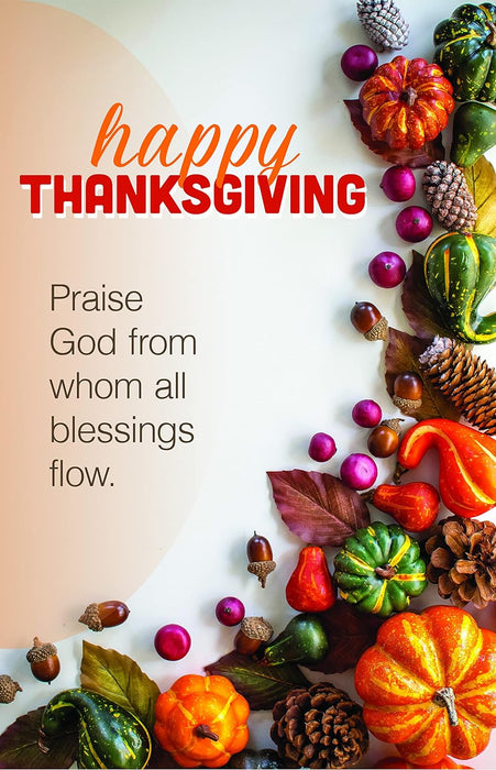 Praise God, Happy Thanksgiving Bulletin - 100/Pkg